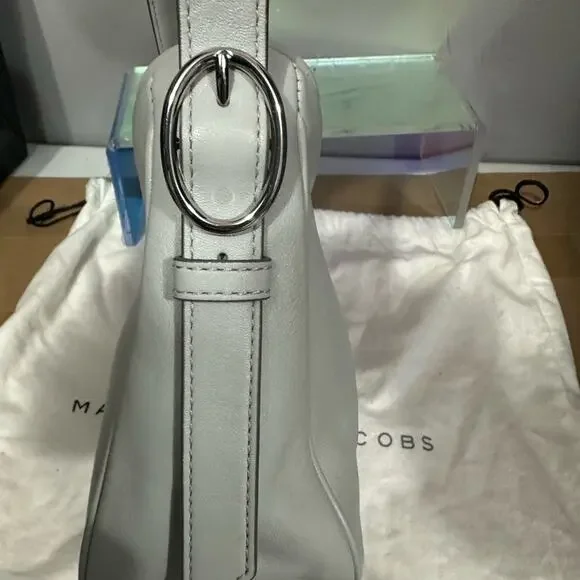 RARE MARC JACOBS New York SoHo Gray Leather Baguette Shoulder Bag MSRP $395 - Picture 7 of 14